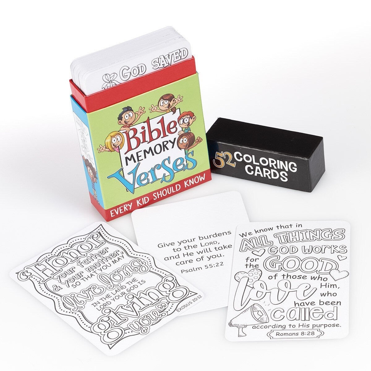 Coloring Cards - 52 Bible Memory Verses Every Kid Should Know
