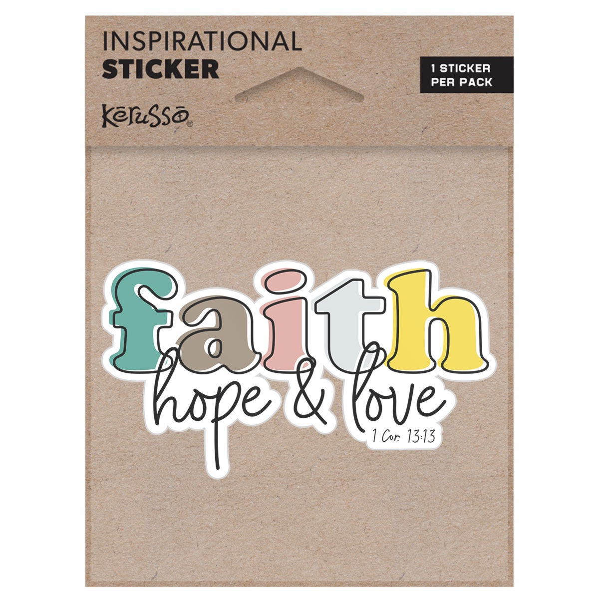Sticker - Faith Hope & Love