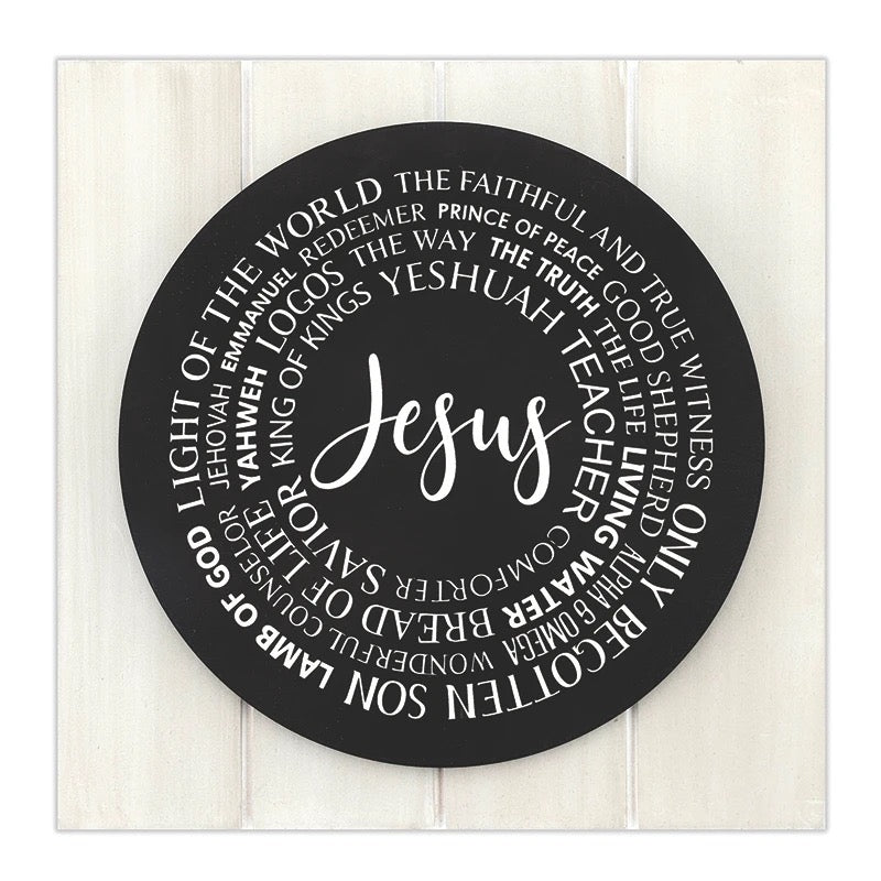 Circle Plaque - Jesus