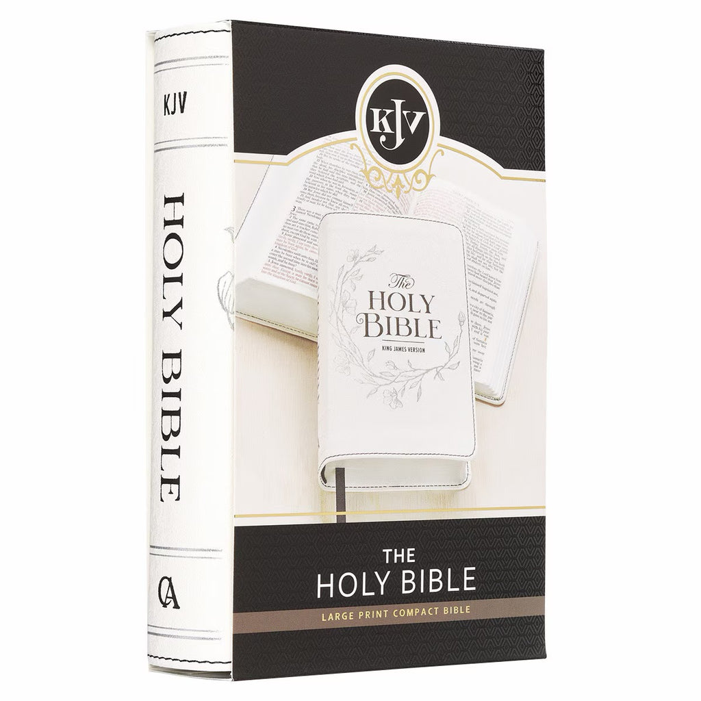 Pearlized White Large Print Compact King James Version Bible