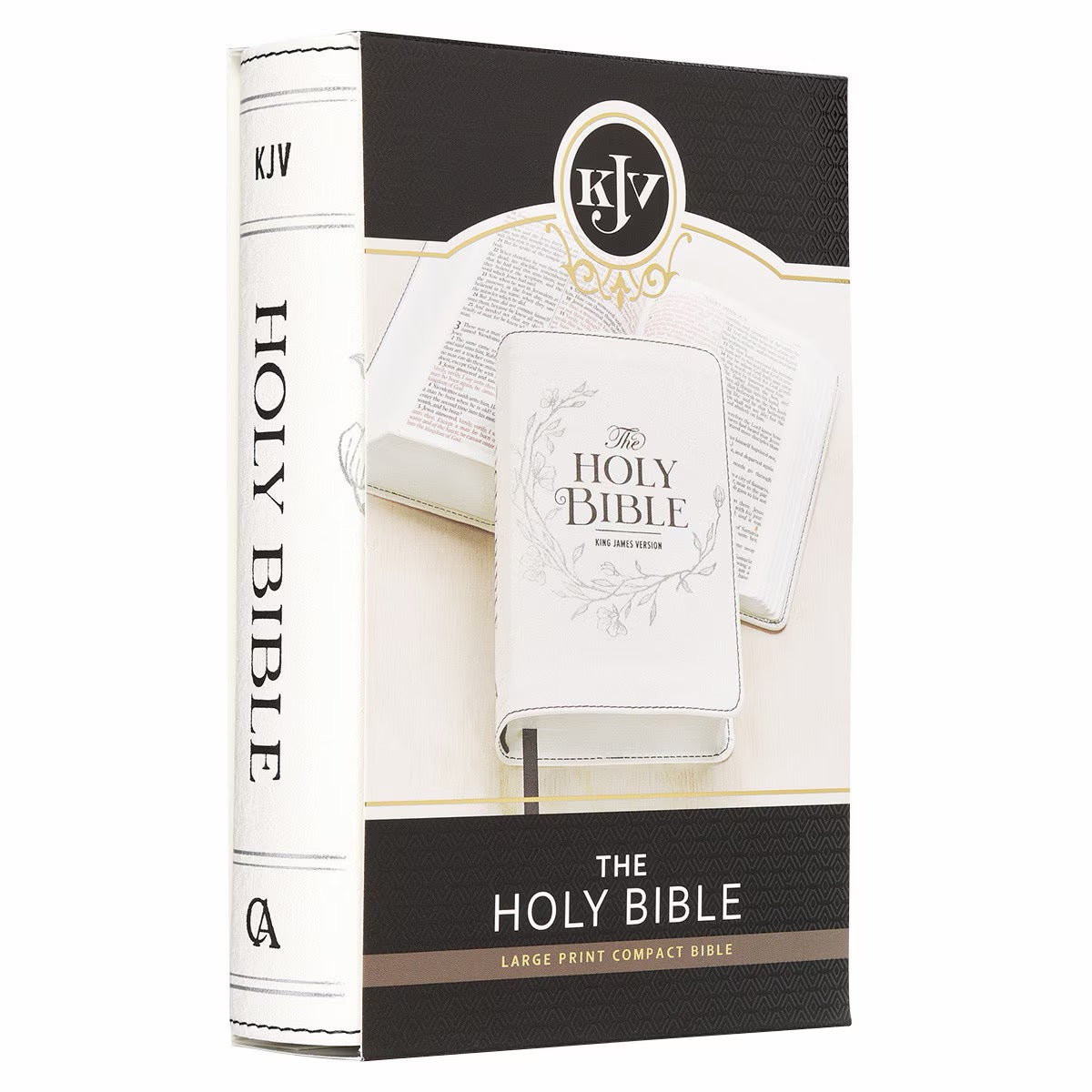 Pearlized White Large Print Compact King James Version Bible